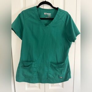 Green greys anatomy scrub top